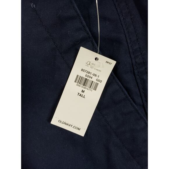Old Navy Pants Size Medium Tall Womens Blue Stretch Chino Khaki Straight NWT - Picture 4 of 14